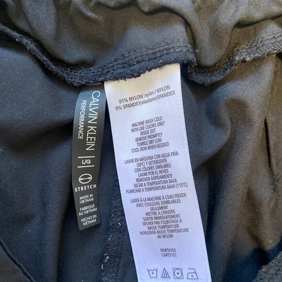 NWOT Cropped Black Calvin‎ Klein Performance Pants Women's Size Large - Picture 4 of 6